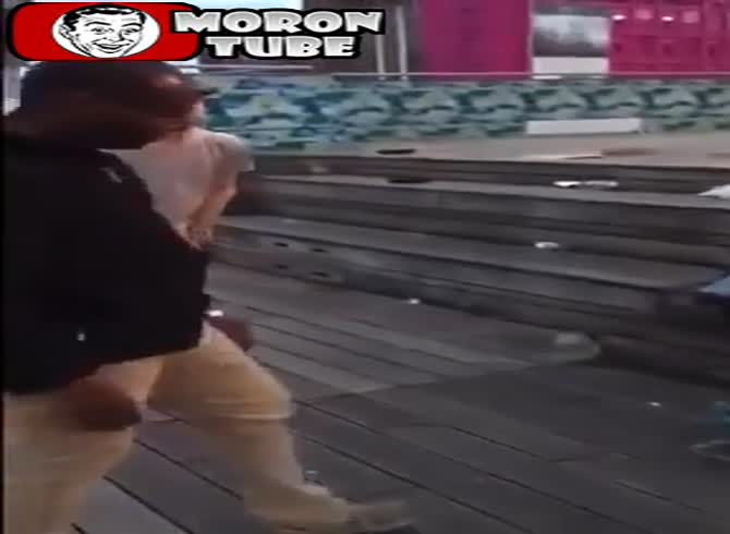 Video :He makes a ridiculous leap and regrets it terribly